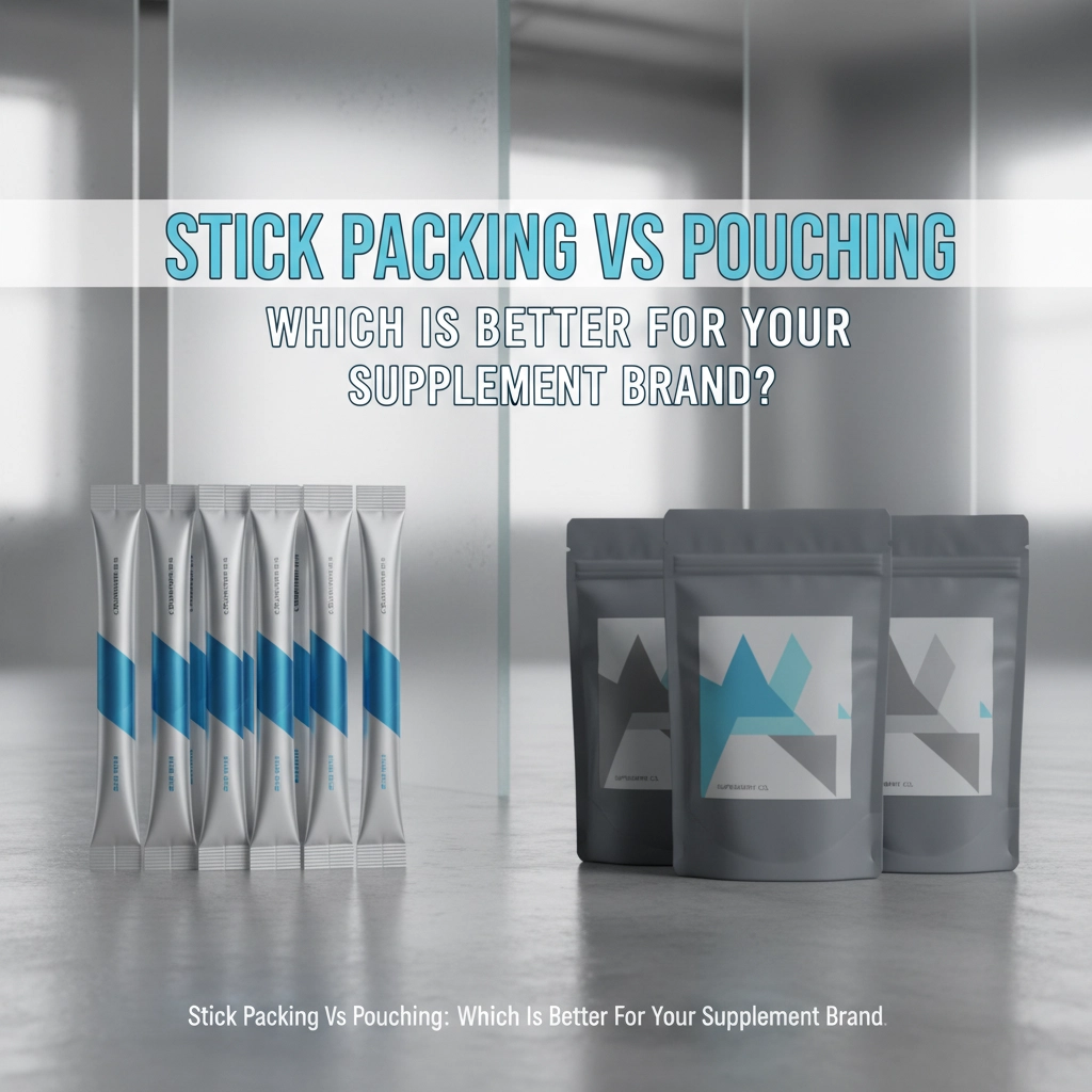 Stick packing compared to pouches as primary packaging.